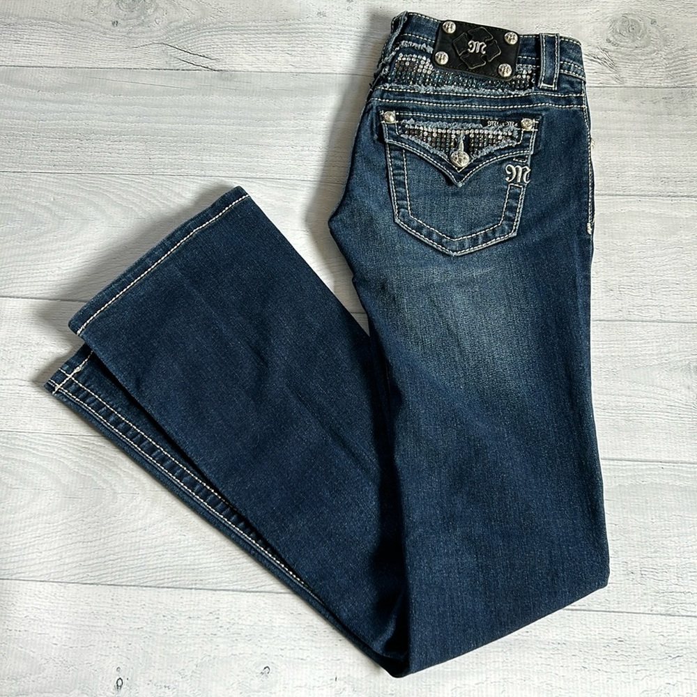 Vintage Miss Me Signature Rise Boot‎ Cut Jeans Sz 26